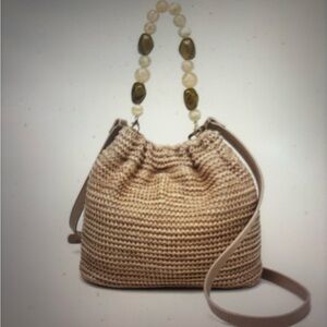 Emery Woven Crossbody in Natural